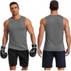 image:imageCOOFANDY Mens Dry Fit Workout Tank Top Sleeveless Gym Muscle Shirt UPF 50 Summer Running Athletic TshirtsMedium Grey