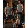 image:imageCOOFANDY Mens Dry Fit Workout Tank Top Sleeveless Gym Muscle Shirt UPF 50 Summer Running Athletic TshirtsMedium Grey