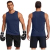 image:imageCOOFANDY Mens Dry Fit Workout Tank Top Sleeveless Gym Muscle Shirt UPF 50 Summer Running Athletic TshirtsNavy Blue