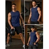 image:imageCOOFANDY Mens Dry Fit Workout Tank Top Sleeveless Gym Muscle Shirt UPF 50 Summer Running Athletic TshirtsNavy Blue