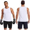 image:imageCOOFANDY Mens Dry Fit Workout Tank Top Sleeveless Gym Muscle Shirt UPF 50 Summer Running Athletic TshirtsWhite