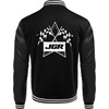 image:imageCOOFANDY Mens Fashion Varsity Jackets Leather Sleeve Slim Fit College Baseball Letterman Bomber CoatBlack Jgr