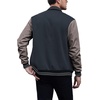 image:imageCOOFANDY Mens Fashion Varsity Jackets Leather Sleeve Slim Fit College Baseball Letterman Bomber CoatNavygrey