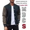 image:imageCOOFANDY Mens Fashion Varsity Jackets Leather Sleeve Slim Fit College Baseball Letterman Bomber CoatNavygrey