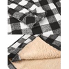 image:imageCOOFANDY Mens Flannel Fleece Jacket Sherpa Lined Shirt Jacket Plaid Zip Up Hoodie Soft Warm Coat with HoodBblack Plaid