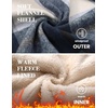 image:imageCOOFANDY Mens Flannel Fleece Jacket Sherpa Lined Shirt Jacket Plaid Zip Up Hoodie Soft Warm Coat with HoodCblue Block