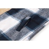 image:imageCOOFANDY Mens Flannel Fleece Jacket Sherpa Lined Shirt Jacket Plaid Zip Up Hoodie Soft Warm Coat with HoodCblue Block