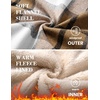image:imageCOOFANDY Mens Flannel Fleece Jacket Sherpa Lined Shirt Jacket Plaid Zip Up Hoodie Soft Warm Coat with HoodCkhaki Block