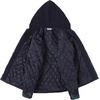 image:imageCOOFANDY Mens Flannel Shirt Jacket Warm Quilted Lined Hooded Long Sleeve Plaid Shirt JacketsBlack  Grey Plaid