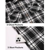 image:imageCOOFANDY Mens Flannel Shirt Jacket Warm Quilted Lined Hooded Long Sleeve Plaid Shirt JacketsBlack  Grey Plaid