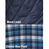 image:imageCOOFANDY Mens Flannel Shirt Jacket Warm Quilted Lined Hooded Long Sleeve Plaid Shirt JacketsBlue Plaid