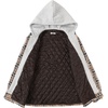 image:imageCOOFANDY Mens Flannel Shirt Jacket Warm Quilted Lined Hooded Long Sleeve Plaid Shirt JacketsKhaki