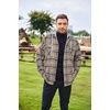 image:imageCOOFANDY Mens Flannel Shirt Jacket Warm Quilted Lined Hooded Long Sleeve Plaid Shirt JacketsKhaki