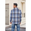 image:imageCOOFANDY Mens Flannel Shirt Jackets Quilted Lined Plaid Jacket Long Sleeve Button Down Thick Winter Outwear ShacketsBlue