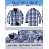 image:imageCOOFANDY Mens Flannel Shirt Jackets Quilted Lined Plaid Jacket Long Sleeve Button Down Thick Winter Outwear ShacketsBlue