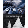 image:imageCOOFANDY Mens Flannel Shirt Jackets Quilted Lined Plaid Jacket Long Sleeve Button Down Thick Winter Outwear ShacketsBlue