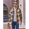 image:imageCOOFANDY Mens Flannel Shirt Jackets Quilted Lined Plaid Jacket Long Sleeve Button Down Thick Winter Outwear ShacketsBrown