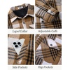 image:imageCOOFANDY Mens Flannel Shirt Jackets Quilted Lined Plaid Jacket Long Sleeve Button Down Thick Winter Outwear ShacketsBrown
