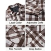 image:imageCOOFANDY Mens Flannel Shirt Jackets Quilted Lined Plaid Jacket Long Sleeve Button Down Thick Winter Outwear ShacketsCoffee