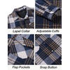 image:imageCOOFANDY Mens Flannel Shirt Jackets Quilted Lined Plaid Jacket Long Sleeve Button Down Thick Winter Outwear ShacketsDark Blue