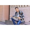 image:imageCOOFANDY Mens Flannel Shirt Jackets Quilted Lined Plaid Jacket Long Sleeve Button Down Thick Winter Outwear ShacketsDark Blue