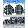 image:imageCOOFANDY Mens Flannel Shirt Jackets Quilted Lined Plaid Jacket Long Sleeve Button Down Thick Winter Outwear ShacketsGreen