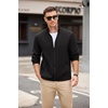image:imageCOOFANDY Mens Fleece Jacket Zip Up Lightweight Sweater Jackets Casual Warm with Pockets for Home Office HikingBlack