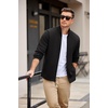image:imageCOOFANDY Mens Fleece Jacket Zip Up Lightweight Sweater Jackets Casual Warm with Pockets for Home Office HikingBlack