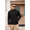 image:imageCOOFANDY Mens Fleece Jacket Zip Up Lightweight Sweater Jackets Casual Warm with Pockets for Home Office HikingBlack