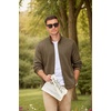 image:imageCOOFANDY Mens Fleece Jacket Zip Up Lightweight Sweater Jackets Casual Warm with Pockets for Home Office HikingBrown