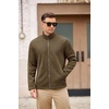 image:imageCOOFANDY Mens Fleece Jacket Zip Up Lightweight Sweater Jackets Casual Warm with Pockets for Home Office HikingBrown