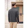 image:imageCOOFANDY Mens Fleece Jacket Zip Up Lightweight Sweater Jackets Casual Warm with Pockets for Home Office HikingDark Gray