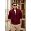 image:imageCOOFANDY Mens Fleece Jacket Zip Up Lightweight Sweater Jackets Casual Warm with Pockets for Home Office HikingRed