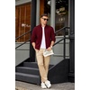 image:imageCOOFANDY Mens Fleece Jacket Zip Up Lightweight Sweater Jackets Casual Warm with Pockets for Home Office HikingRed