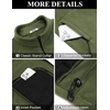 image:imageCOOFANDY Mens Fleece Jackets Full Zip Raglan Long Sleeve Lightweight Casual Outdoor Warm Jacket Coat with PocketsArmy Green