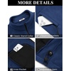 image:imageCOOFANDY Mens Fleece Jackets Full Zip Raglan Long Sleeve Lightweight Casual Outdoor Warm Jacket Coat with PocketsDark Blue