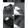 image:imageCOOFANDY Mens Fleece Jackets Full Zip Raglan Long Sleeve Lightweight Casual Outdoor Warm Jacket Coat with PocketsDark Grey