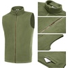 image:imageCOOFANDY Mens FullZip Polar Fleece Vest Sleeveless Jacket Casual OuterwearArmy Green