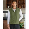 image:imageCOOFANDY Mens FullZip Polar Fleece Vest Sleeveless Jacket Casual OuterwearArmy Green