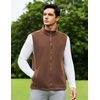 image:imageCOOFANDY Mens FullZip Polar Fleece Vest Sleeveless Jacket Casual OuterwearBaked Clay