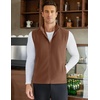 image:imageCOOFANDY Mens FullZip Polar Fleece Vest Sleeveless Jacket Casual OuterwearBaked Clay