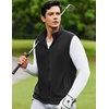 image:imageCOOFANDY Mens FullZip Polar Fleece Vest Sleeveless Jacket Casual OuterwearBlack