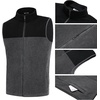 image:imageCOOFANDY Mens FullZip Polar Fleece Vest Sleeveless Jacket Casual OuterwearBlackCharcoal