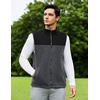 image:imageCOOFANDY Mens FullZip Polar Fleece Vest Sleeveless Jacket Casual OuterwearBlackCharcoal