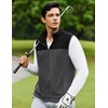 image:imageCOOFANDY Mens FullZip Polar Fleece Vest Sleeveless Jacket Casual OuterwearBlackCharcoal