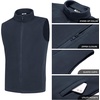 image:imageCOOFANDY Mens FullZip Polar Fleece Vest Sleeveless Jacket Casual OuterwearDark Blue