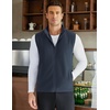 image:imageCOOFANDY Mens FullZip Polar Fleece Vest Sleeveless Jacket Casual OuterwearDark Blue
