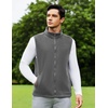 image:imageCOOFANDY Mens FullZip Polar Fleece Vest Sleeveless Jacket Casual OuterwearDark Grey