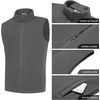 image:imageCOOFANDY Mens FullZip Polar Fleece Vest Sleeveless Jacket Casual OuterwearDark Grey