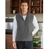 image:imageCOOFANDY Mens FullZip Polar Fleece Vest Sleeveless Jacket Casual OuterwearDark Grey